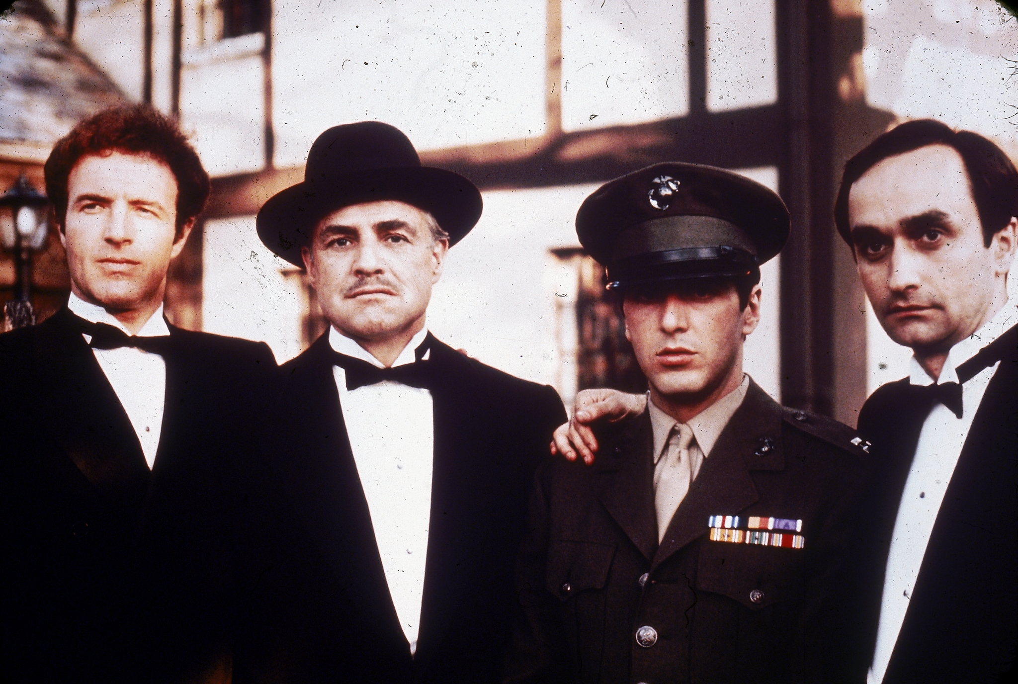 Marlon Brando, Al Pacino, James Caan, and John Cazale in The Godfather (1972)
