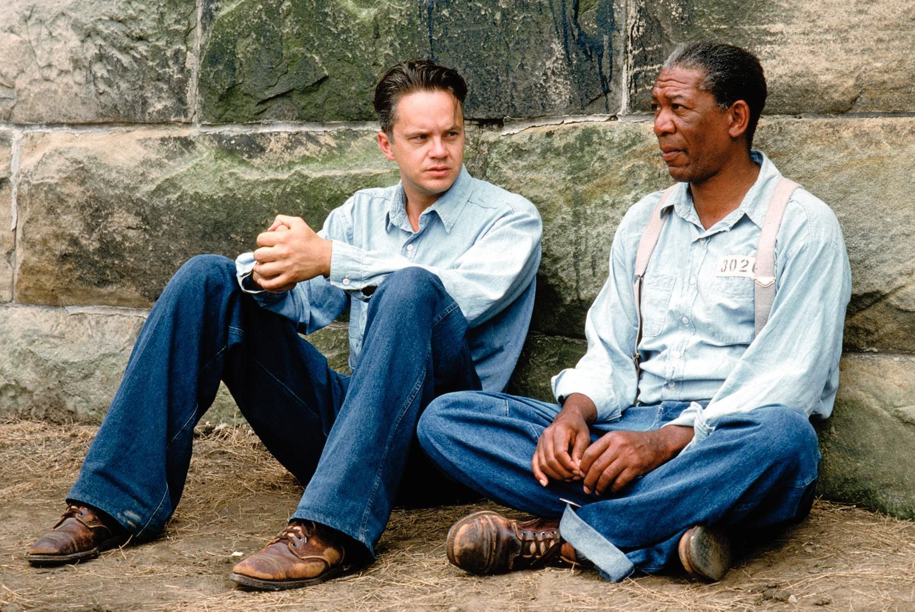 Morgan Freeman and Tim Robbins in The Shawshank Redemption (1994)