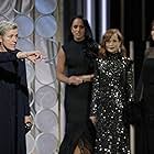 Frances McDormand, Isabelle Huppert, Angelina Jolie, and Simone Alexandra Johnson at an event for 75th Golden Globe Awards (2018)