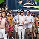 Remy Hii, Chris Pang, Jimmy O. Yang, Ronny Chieng, and Henry Golding in Crazy Rich Asians (2018)
