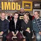 Kevin Smith, David Zellner, Nathan Zellner, Robert Pattinson, and Mia Wasikowska at an event for Damsel (2018)