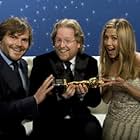 Jack Black (left), Oscar® Winner Andrew Stanton, and Jennifer Aniston backstage during the live ABC Telecast of the 81st Annual Academy Awards® from the Kodak Theatre, in Hollywood, CA Sunday, February 22, 2009.