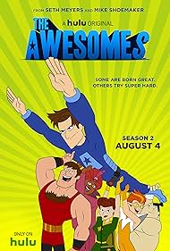 Ike Barinholtz, Taran Killam, Bobby Lee, Kenan Thompson, Paula Pell, and Seth Meyers in The Awesomes (2013)