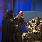Jeff Goldblum, Taika Waititi, Tom Hiddleston, and Chris Hemsworth in Thor: Ragnarok (2017)