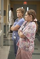 Edie Falco and Merritt Wever in Nurse Jackie (2009)
