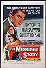 Tony Curtis, Peggy Maley, Marisa Pavan, and Gilbert Roland in The Midnight Story (1957)