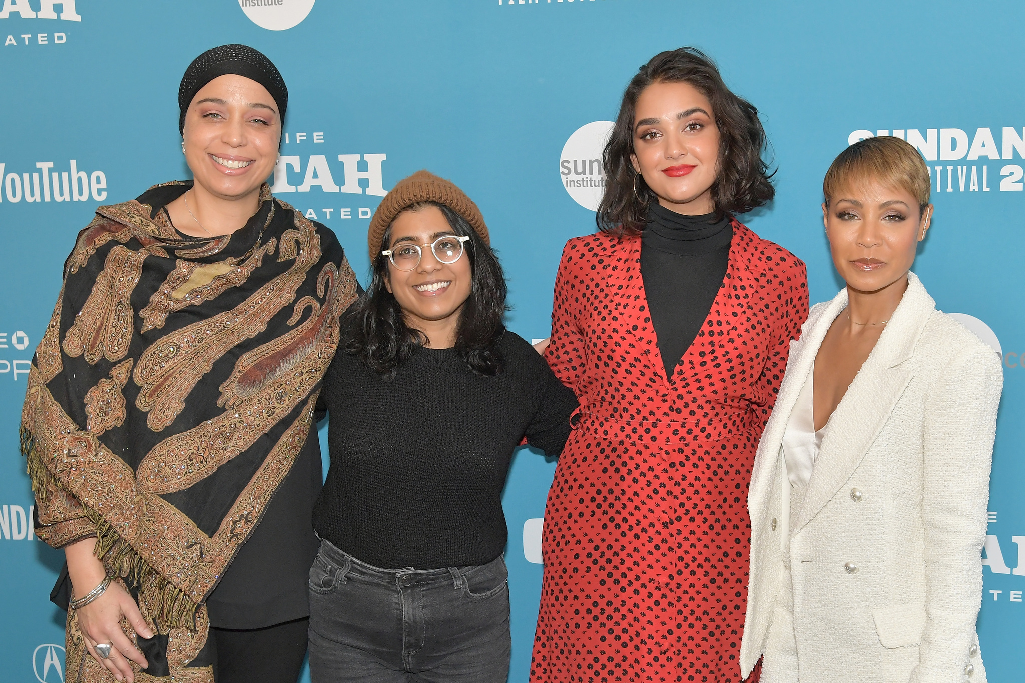 Jada Pinkett Smith, Jana Babatunde-Bey, Geraldine Viswanathan, and Minhal Baig at an event for Hala (2019)