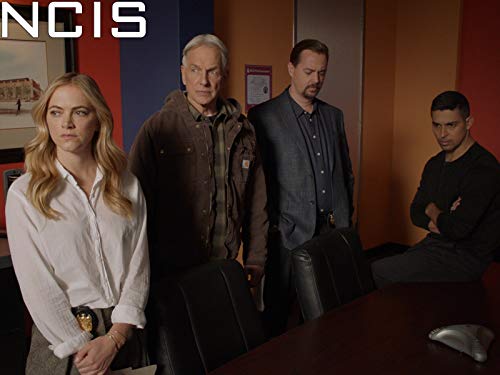 Mark Harmon, Wilmer Valderrama, Sean Murray, and Emily Wickersham in NCIS (2003)