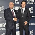 Brad Pitt and Colin Powell at an event for Fury (2014)