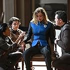 Penny Johnson Jerald, Seth MacFarlane, Max Burkholder, and Adrianne Palicki in The Orville (2017)