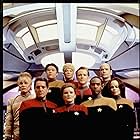 Robert Beltran, Jennifer Lien, Robert Duncan McNeill, Kate Mulgrew, Robert Picardo, Roxann Dawson, Ethan Phillips, Tim Russ, and Garrett Wang in Star Trek: Voyager (1995)
