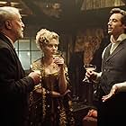 Michael Caine, Hugh Jackman, and Scarlett Johansson in The Prestige (2006)