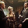 Michael Caine, Hugh Jackman, and Scarlett Johansson in The Prestige (2006)