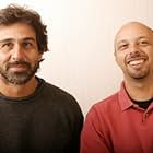 José Padilha and Marcos Prado at an event for Bus 174 (2002)