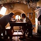 Peter Jackson and Martin Freeman in The Hobbit: An Unexpected Journey (2012)