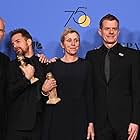Frances McDormand, Sam Rockwell, Graham Broadbent, Peter Czernin, and Martin McDonagh at an event for 75th Golden Globe Awards (2018)