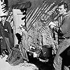 John Wayne, John Carradine, and Louise Platt in Stagecoach (1939)