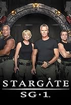 Richard Dean Anderson, Christopher Judge, Michael Shanks, and Amanda Tapping in Stargate SG-1 (1997)