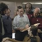 Michael Dorn, Brent Spiner, and Patrick Stewart in Star Trek: The Next Generation (1987)