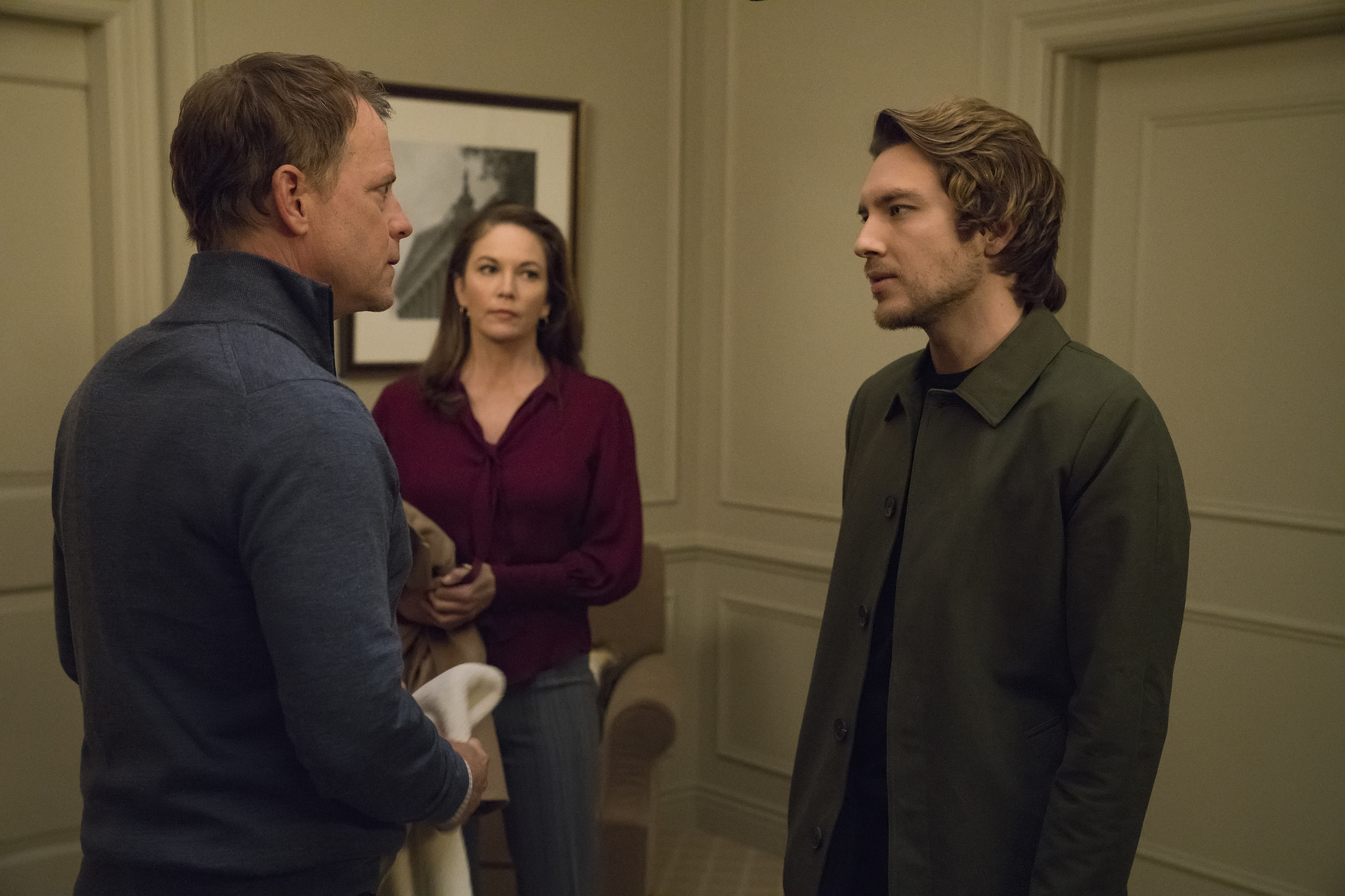Diane Lane, Greg Kinnear, and Cody Fern in House of Cards (2013)