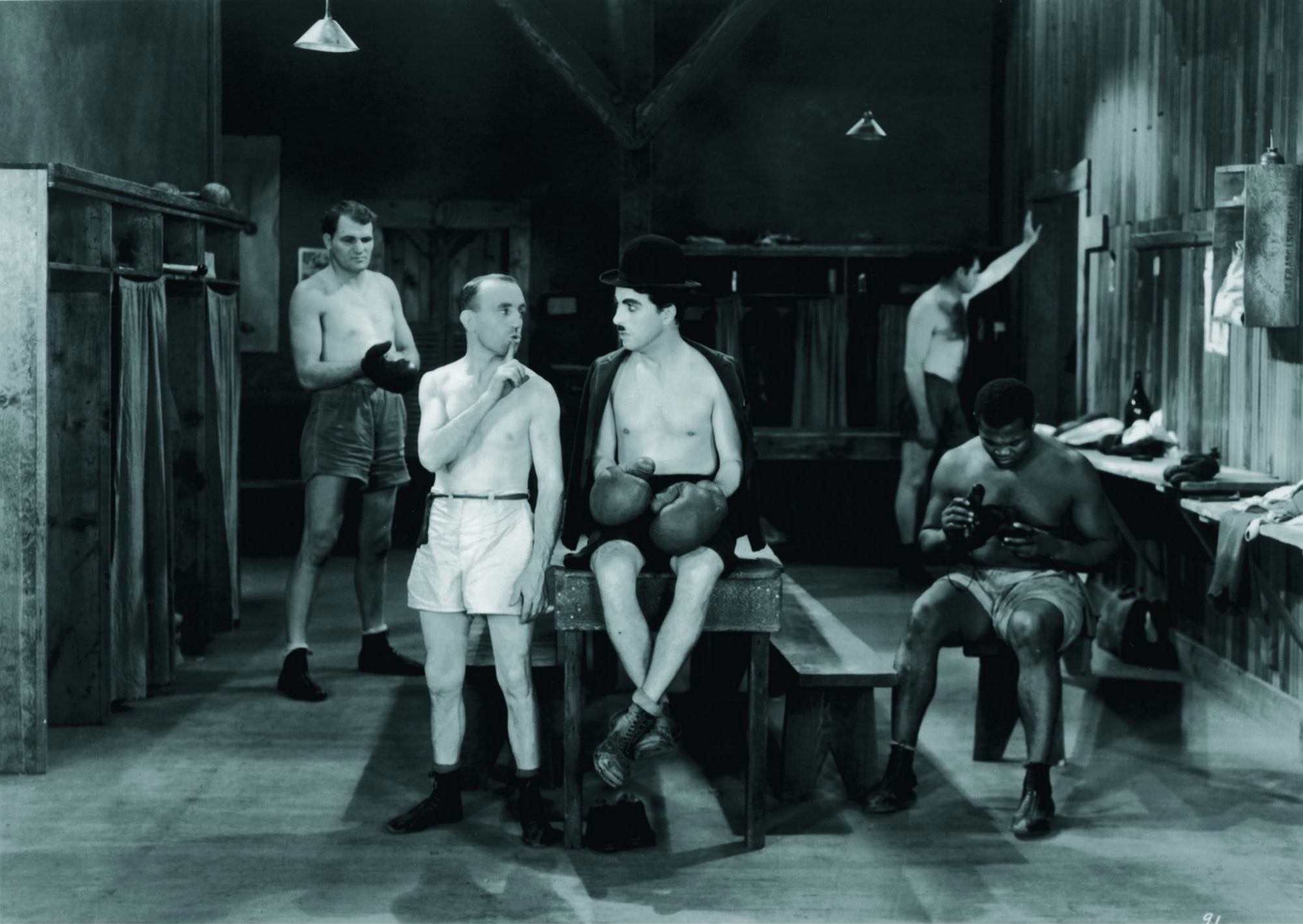 Charles Chaplin, Tom Dempsey, Tony Stabenau, and Victor Alexander in City Lights (1931)
