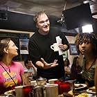 Quentin Tarantino, Rosario Dawson, Mary Elizabeth Winstead, Zoë Bell, and Tracie Thoms in Grindhouse (2007)