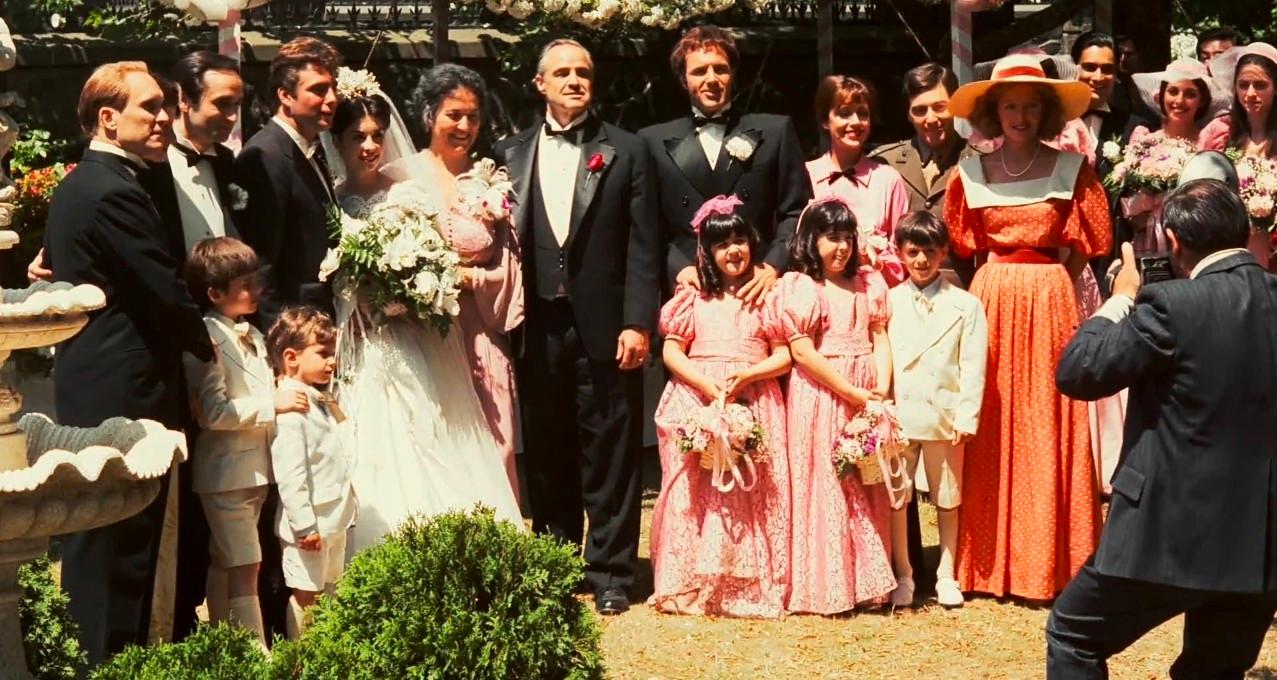 Marlon Brando, Al Pacino, Robert Duvall, Diane Keaton, James Caan, John Cazale, Talia Shire, Morgana King, and Gianni Russo in The Godfather (1972)