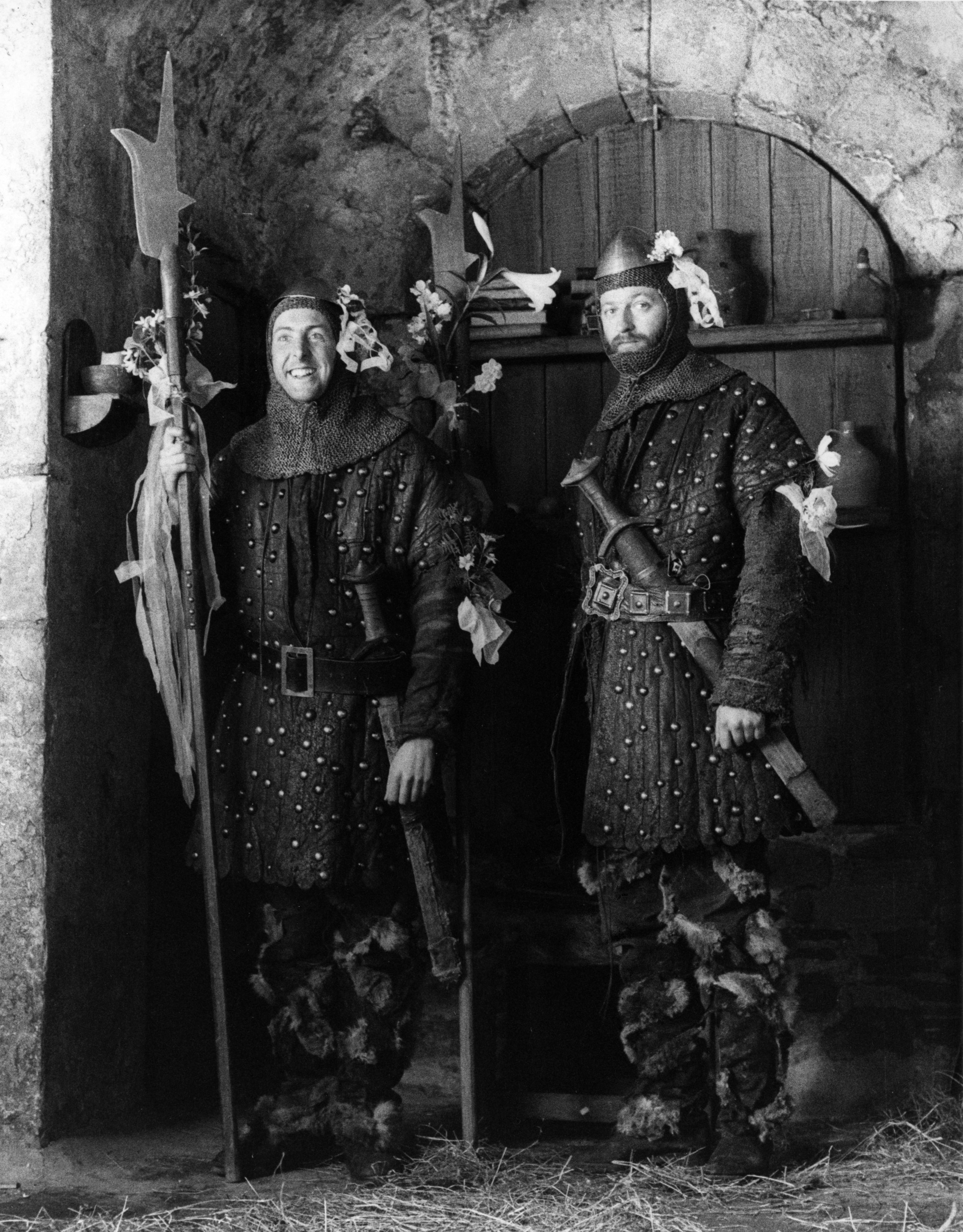 Graham Chapman, Eric Idle, and Monty Python in Monty Python and the Holy Grail (1975)