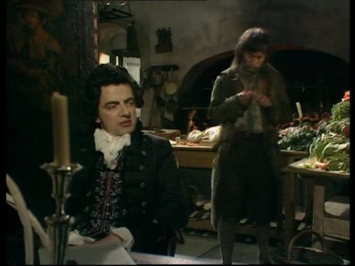 Rowan Atkinson and Tony Robinson in Blackadder the Third (1987)