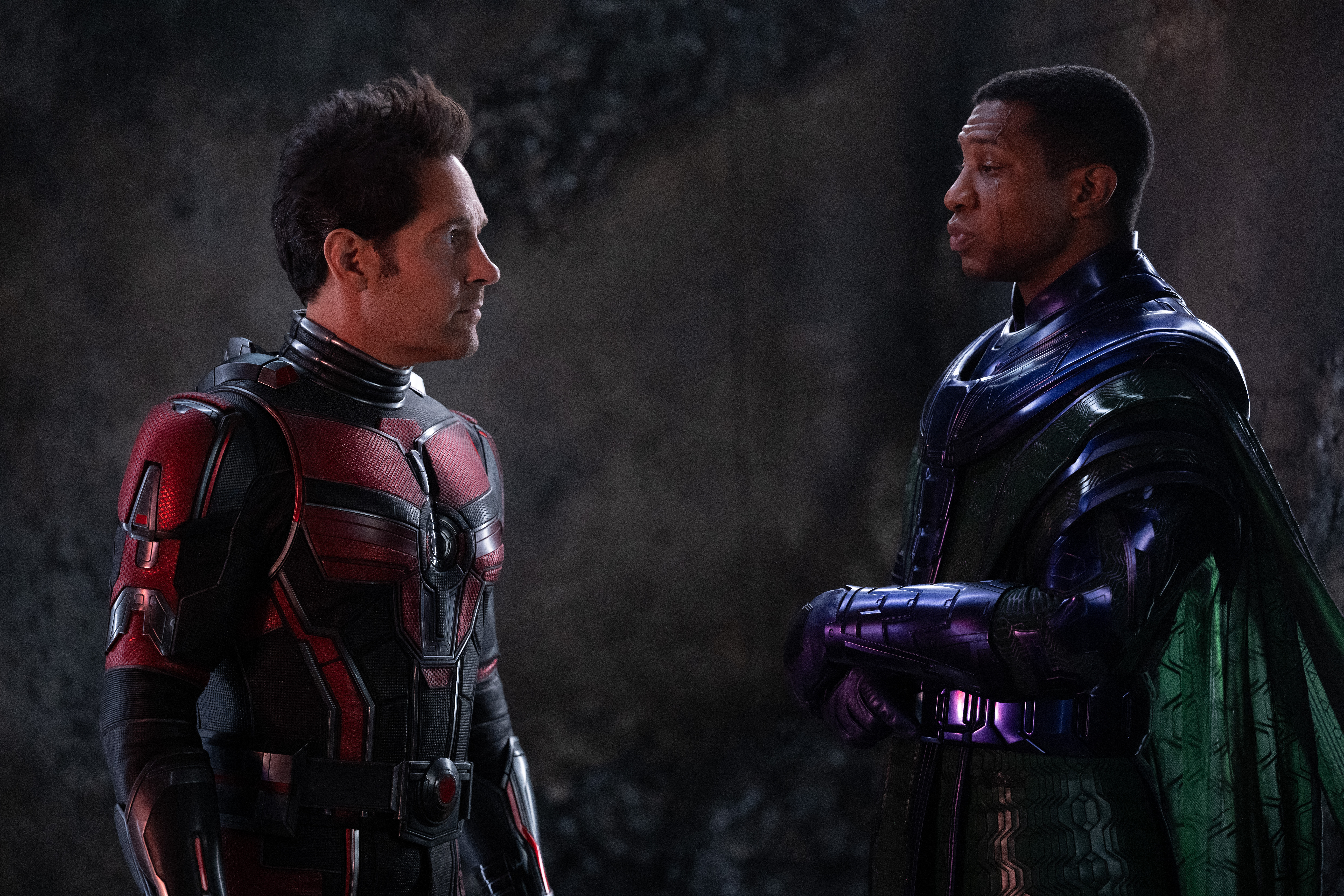Paul Rudd and Jonathan Majors in Ant-Man and the Wasp: Quantumania (2023)