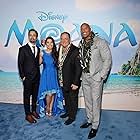 John Lasseter, Dwayne Johnson, Lin-Manuel Miranda, and Auli'i Cravalho at an event for Moana (2016)