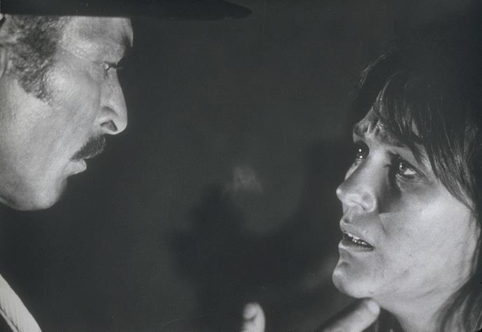 Lee Van Cleef and Rada Rassimov in The Good, the Bad and the Ugly (1966)