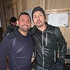 Working with Jon Seda on the set of Chicago PD
