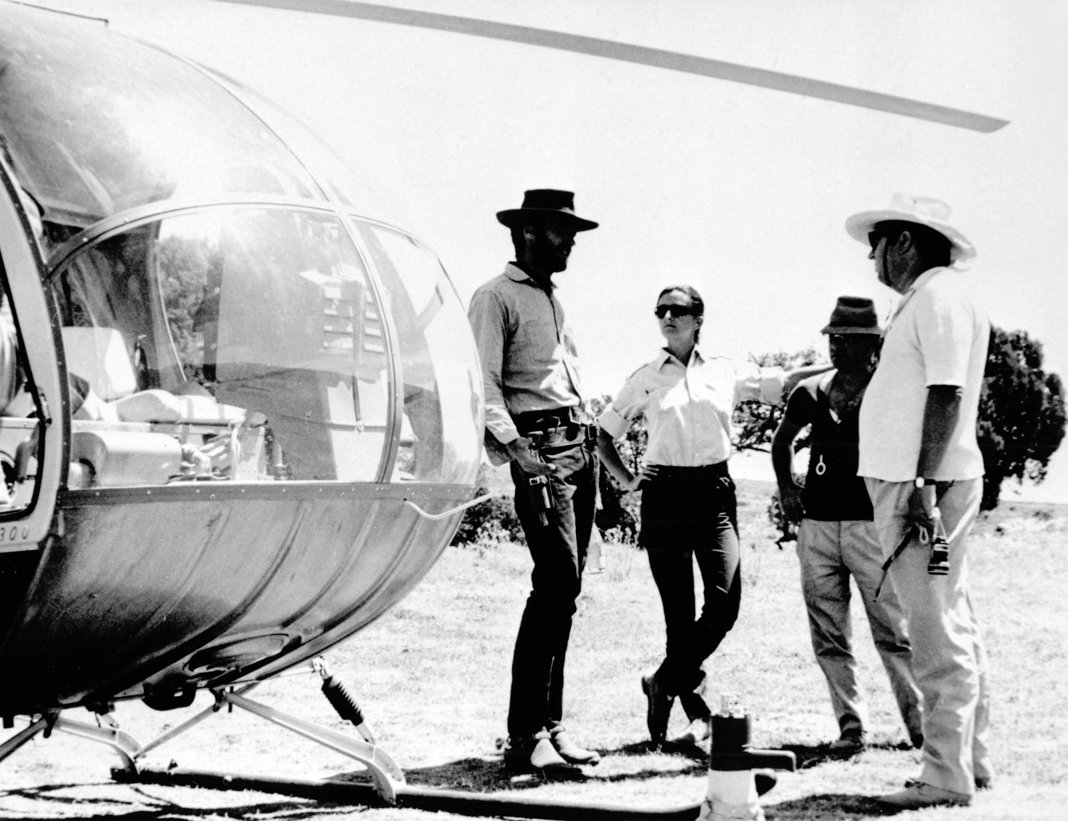 Clint Eastwood, Sergio Leone, Tonino Delli Colli, and Serena Canevari in The Good, the Bad and the Ugly (1966)
