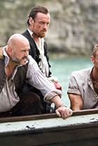Mark Ryan, Toby Stephens, and Tom Hopper in Black Sails (2014)