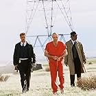 Brad Pitt, Morgan Freeman, and Kevin Spacey in Se7en (1995)