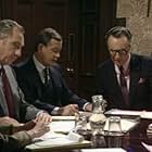 Nigel Hawthorne, Paul Eddington, and Derek Fowlds in Yes Minister (1980)
