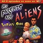 Tony Gardner, Alex Kew, Danielle McCormack, Carla Mendonça, and Charlotte Francis in My Parents Are Aliens (1999)