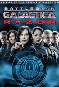Michelle Forbes, Mary McDonnell, Edward James Olmos, Jamie Bamber, Katee Sackhoff, and Stephany Jacobsen in Battlestar Galactica: Razor (2007)