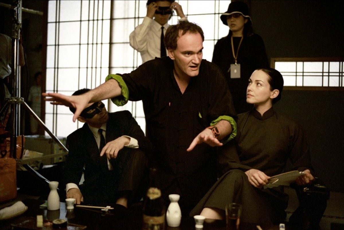 Quentin Tarantino and Julie Dreyfus in Kill Bill: Vol. 1 (2003)