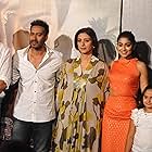 Tabu, Ajay Devgn, Rajat Kapoor, Shriya Saran, Nishikant Kamat, Ishita Dutta, and Mrunal Jadhav at an event for Drishyam (2015)