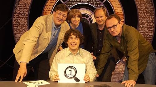 Stephen Fry, Clive Anderson, Alan Davies, Sean Lock, and Linda Smith in QI (2003)