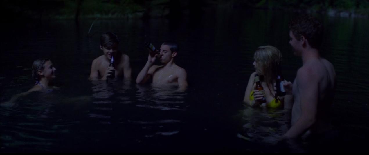 Moises Arias, Gabriel Basso, Nick Robinson, Erin Moriarty, and Lili Reinhart in The Kings of Summer (2013)