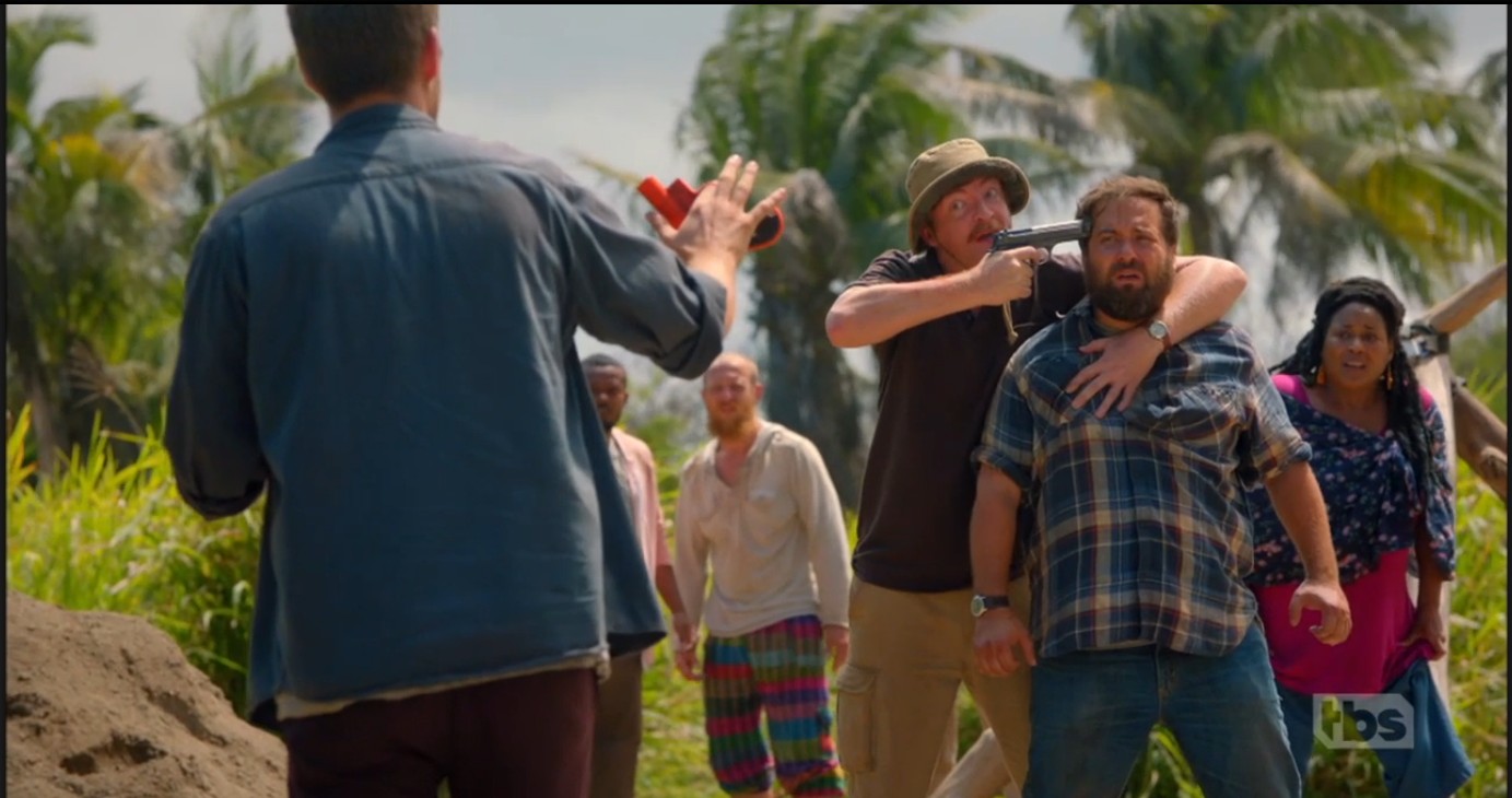 Lela Elam, Rhys Darby, Zach Cregger, and Brian Sacca in Wrecked (2016)