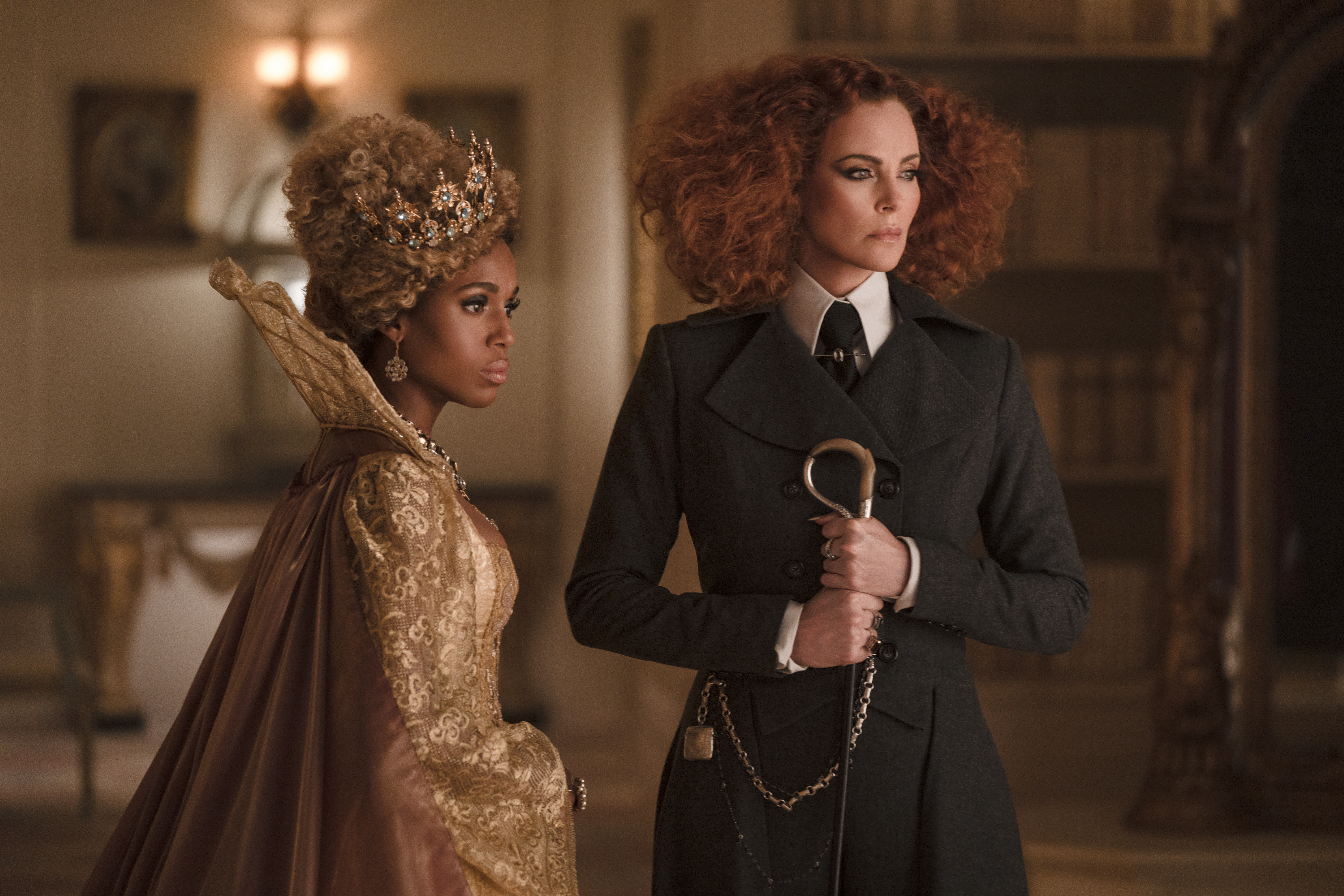 Charlize Theron and Kerry Washington in The School for Good and Evil (2022)