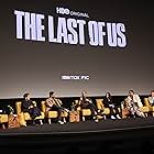 Pedro Pascal, Craig Mazin, Carolyn Strauss, Gabriel Luna, Lynette Rice, Neil Druckmann, and Bella Ramsey at an event for The Last of Us (2023)