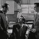 Dirk Bogarde, Robert Flemyng, Bernard Lee, and Bruce Seton in The Blue Lamp (1950)
