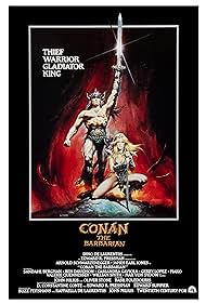 Arnold Schwarzenegger and Sandahl Bergman in Conan the Barbarian (1982)