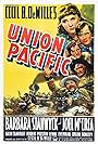 Barbara Stanwyck, Joel McCrea, Lynne Overman, Robert Preston, and Akim Tamiroff in Union Pacific (1939)