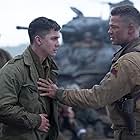 Brad Pitt and Logan Lerman in Fury (2014)